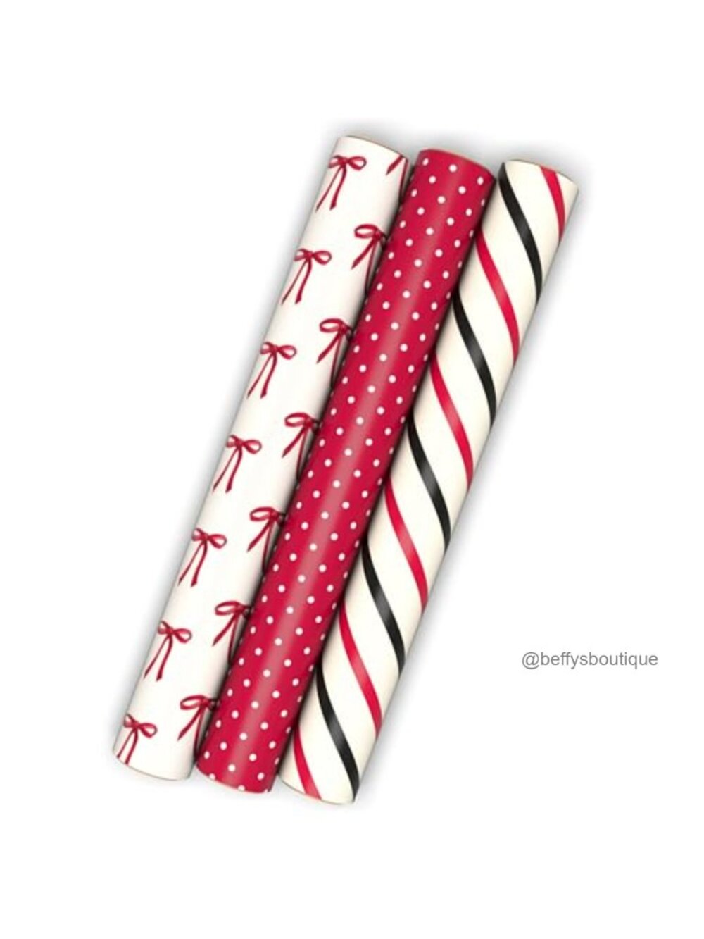 Mini Wrapping Paper Rolls 3-Pack 45 Sq Ft Grid Cut Lines Recyclable Paper